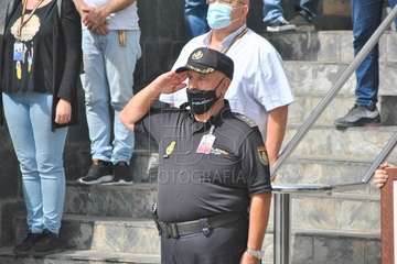 Homenaje a Jesús García Aller, comisario-jefe de la Policía Nacional de Telde (Foto Francisco Javier Santana)
